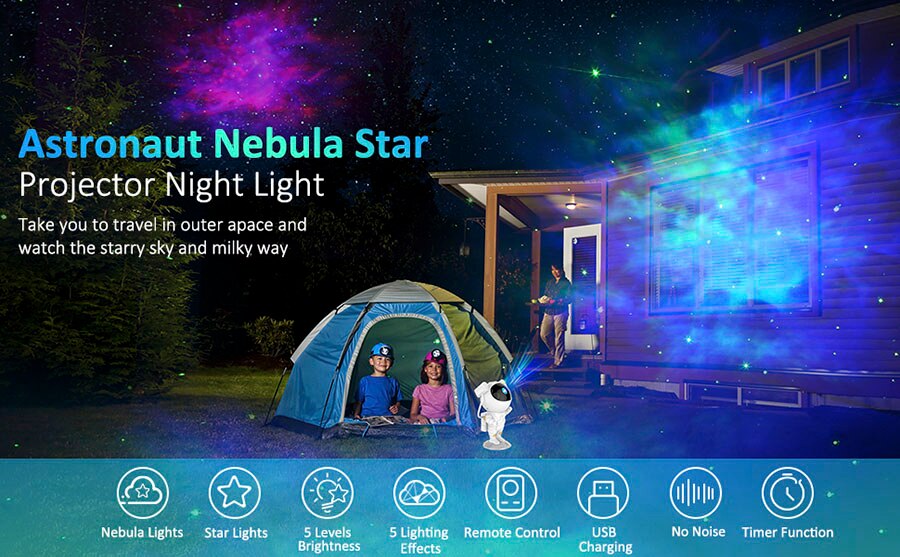 Astronaut Nebula Galaxy Projector