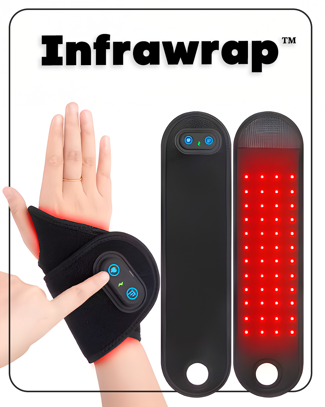 Infrawrap™ — a red light therapy wrist wrap designed for busy mums.